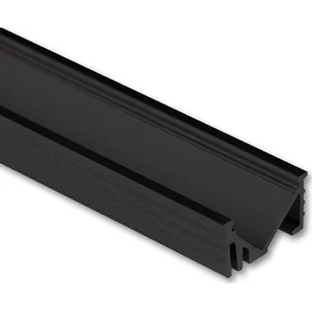 LED páska Vestavný hliníkový profil VK 21x11mm bez difuzoru černý 2m