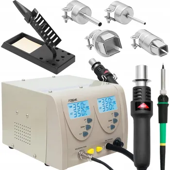 Páječka PROFESIONÁLNÍ PÁJECÍ STANICE 2V1 S HORKÝM VZDUCHEM A LCD DISPLEJEM ZD-912