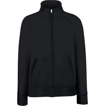pracovní mikina Fruit of the Loom Mikina Premium Lady-Fit Sweat Jacket na zip, dámská COT16211600204-black XL Černá
