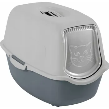 DIAMENTIQ BAYA light grey/dark grey - kočičí toaleta - 55,5 x 40 x 38,7 cm