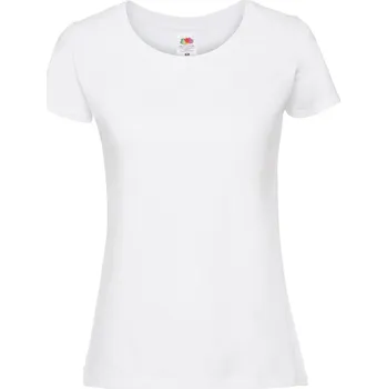 pracovní tričko Fruit of the Loom Tričko Lady-Fit Iconic 195 T, krátký rukáv, dámské COT16142400103-white L Bílá