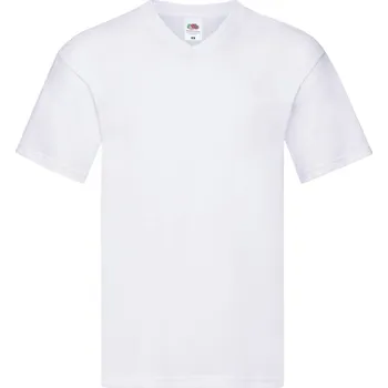 pracovní tričko Fruit of the Loom Tričko Original V-Neck T s výstřihem do V, krátký rukáv, pánské COT16142600101-white S Bílá