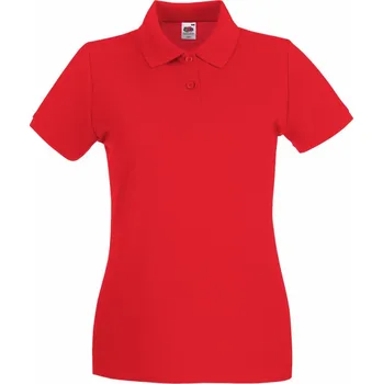 Fruit of the Loom Polokošile Lady-Fit Premium Polo, krátký rukáv, dámská COT16303000402-red M Červená