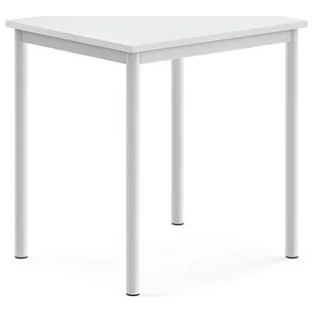 Jídelní stůl Stůl BORÅS, 700x600x720 mm, bílé nohy, HPL deska, bílá