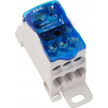 Rozvaděč Rozdělovací blok na lištu TH35 - 35 1x10-35, můstek na lištu XBS