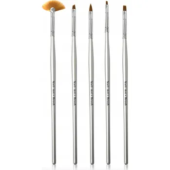 Kosmetický štětec SADA ŠTĚTCŮ na gel hybridní zdobení 5 ks