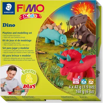 Modelovací hmota Sada modelovací hmoty FIMO KIDS Dino 4x 42g - 803407