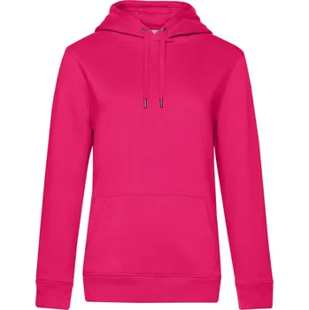 pracovní mikina B&C Mikina B&C QUEEN Hooded s kapucí, dámská COT01W02Qx5200-magenta pin XS Purpurová růžová