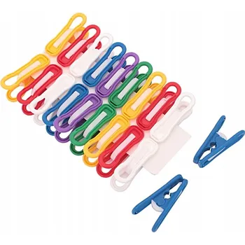 Kolíčky na prádlo 20 kusů, barevná sada z plastu