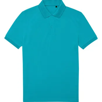 Pánské tričko B&C Polokošile B&C My Eco Polo 65/35, krátký rukáv COT01U428zn303-pop turquoi L Tyrkysová