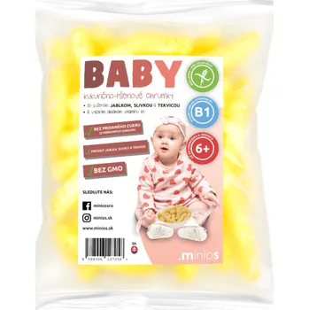 Slaná pochutina Minios Kukuřično-jáhlové křupky Baby 40 g