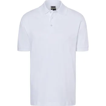 Pánské tričko James & Nicholson Polokošile JN 70, krátký rukáv COT02007000101-white S Bílá