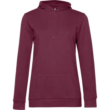 pracovní mikina B&C Mikina B&C Hoodie s kapucí, dámská COT01W04W05402-wine M Vínová