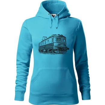 Dámská mikina Mikina - E469 122.049 Uhelka Barva: Modrá - tyrkysová (44), Velikost: XS, Střih: Dámské