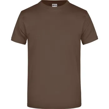 pracovní tričko James & Nicholson Tričko JN 02, krátký rukáv, pánské COT02000214504-brown XL Hnědá