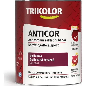 barva na kov Barva Trikolor Anticor bílá – 0,75 l