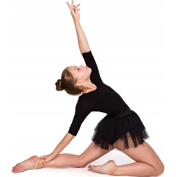 Body SET BALETNÍ BODY + TYLOVÁ SUKNĚ, BALETNÍ SOUPRAVA S 3/4 RUKÁVEM, VELIKOST 122