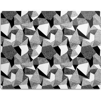 Miska pro psa Voděodolná podložka pod misky pro psa, motiv Mnohoúhelníky, 45x35 cm