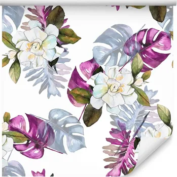 Fototapeta Tapeta do obýváku tropické listy KVĚTY zeleň