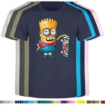 detske-levne-bavlnene-tricko-potisk-mimon-bart-simpsons Barva: Navy - tmavě modrá, velikost: 140