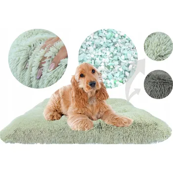 Pelíšek pro psa Pelíšek pro psa PLYŠOVÝ SHAGGY béžový velký PREMIUM 70 x 50 cm, velikost M