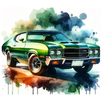 Nažehlovací obrázek - zelené auto (dva rozměry), Velikost: Malý