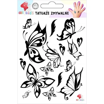 Tetování DOČASNÉ TETOVÁNÍ ČERNÉ MOTÝLI 16 ks MOTÝL All4Kids