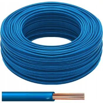 elektrický kabel Jednožilový vodič lanko LgY 1x4 modrý 4mm2