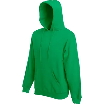 pracovní mikina Fruit of the Loom Mikina Classic Hooded Sweat s kapucí COT16220852003-kelly green L Zelená kelly