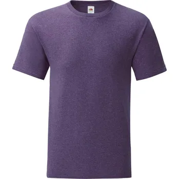 pracovní tričko Fruit of the Loom Tričko Iconic 150 T, krátký rukáv, pánské COT161430i3303-heather pur L Melír purpurová