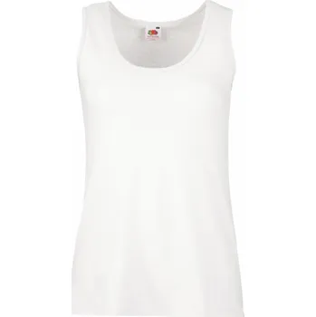 pracovní tričko Fruit of the Loom Tílko Lady-Fit Valueweight Vest, bez rukávu, dámské COT16137600100-white Bílá XS