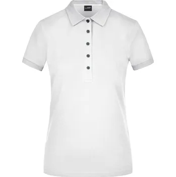 Pánská móda James & Nicholson Polokošile JN 707, krátký rukáv, dámská COT02070700102-white M Bílá