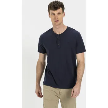 Pánská móda TRIČKO CAMEL ACTIVE NOS HENLEY 1/2 NIGHT BLUE