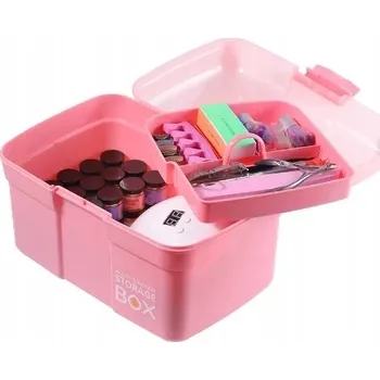 Úložný box Kufřík Organizér Box na příslušenství Růžový