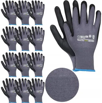 Pracovní rukavice Rukavice Specto Antistatické ESD nylonové potažené nitrilem, velikost 10 - XL, 12 párů