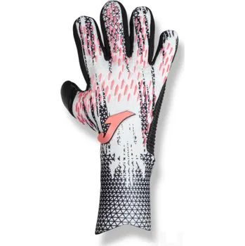 Brankářské rukavice Brankářské rukavice JOMA AREA 25, barva černá - zářivě korálová, velikost 12