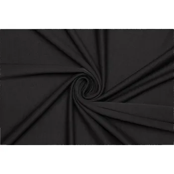 Bavlněný úplet - Černý 180 cm šíře