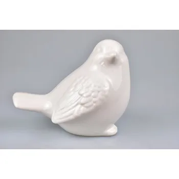 Velikonoční dekorace Porcelánový ptáček bílý 8,2 cm