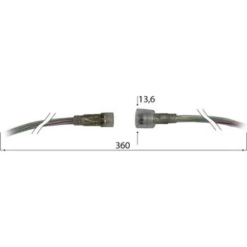 LED páska Propojovací konektor IP68 RGB LED pásků 10 mm - volný konec
