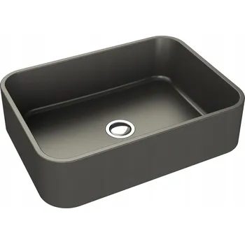 Umyvadlo na desku obdélníkové Moderno 50 cm černé