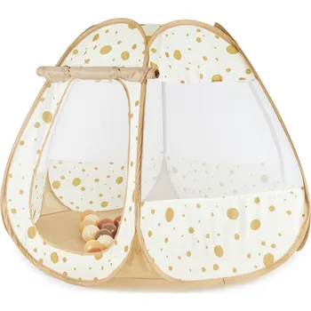 Hračka pro nejmenší Bieco - Samorozkládací hrací stan a míčkový box 2v1 - dots