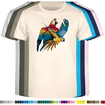 Dívčí tričko detske-levne-bavlnene-tricko-potisk-let-papousku Barva: Natural - přírodní, velikost: 164