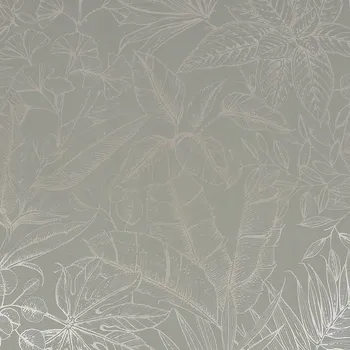 Tapeta ZELENÁ VINYLOVÁ OMYVATELNÁ TAPETA S LESKLÝMI LISTY