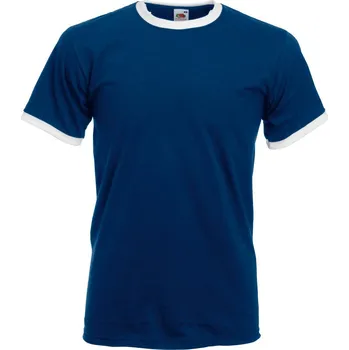 pracovní tričko Fruit of the Loom Tričko Ringer T, racerback, krátký rukáv, pánské COT16116896313-navy/white 3XL Navy/bílá