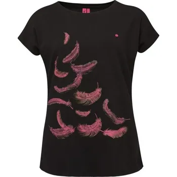 Dámské tričko LOAP ABGRIE M Černá, Růžová