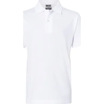 James & Nicholson Polokošile JN 70K, krátký rukáv, dětská COT02070K00105-white 2XL Bílá