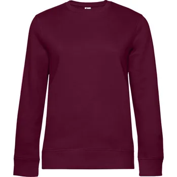 pracovní mikina B&C Mikina B&C QUEEN Crew Neck, dámská COT01W01Qx5505-dark cherry 2XL Třešeňová tmavá