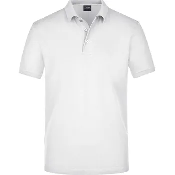 James & Nicholson Polokošile JN 708, krátký rukáv, pánská COT02070800101-white S Bílá