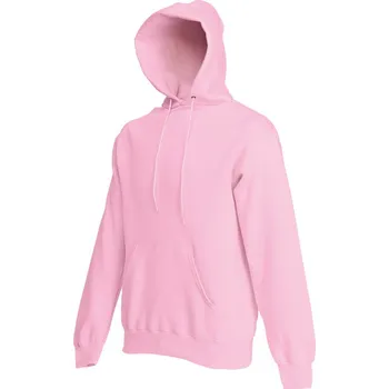 pracovní mikina Fruit of the Loom Mikina Classic Hooded Sweat s kapucí COT16220804002-light pink M Růžová světlá