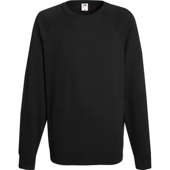 pracovní mikina Fruit of the Loom Mikina Lightweight Raglan Sweat, raglánová, pánská COT16213800202-black M Černá